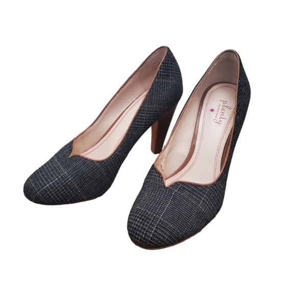 Plenty by Tracy Reese (Anthropologie) Rebecca Plaid Career Heels, Size 6.5 (37) - Picture 1 of 9